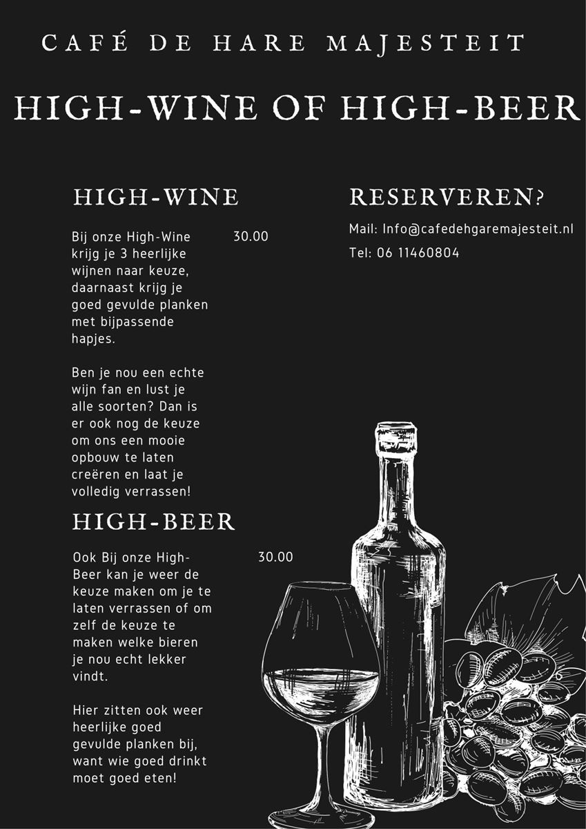High wine hare majesteit
